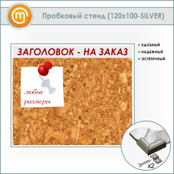 ��������� ����� � ����������, 120�100 �� (IN-06-SILVER)